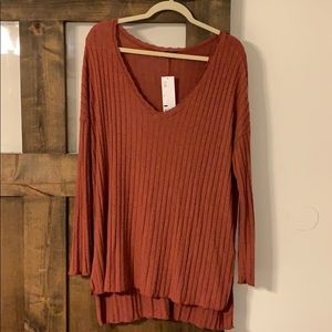 Burnt orange long sleeve shirt